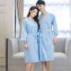 Spring and summer bathrobes, couple bathrobes, men's and women's three-quarter sleeved thin bathrobes, autumn waffle sexy pajamas, mid-length styles Application Scenario